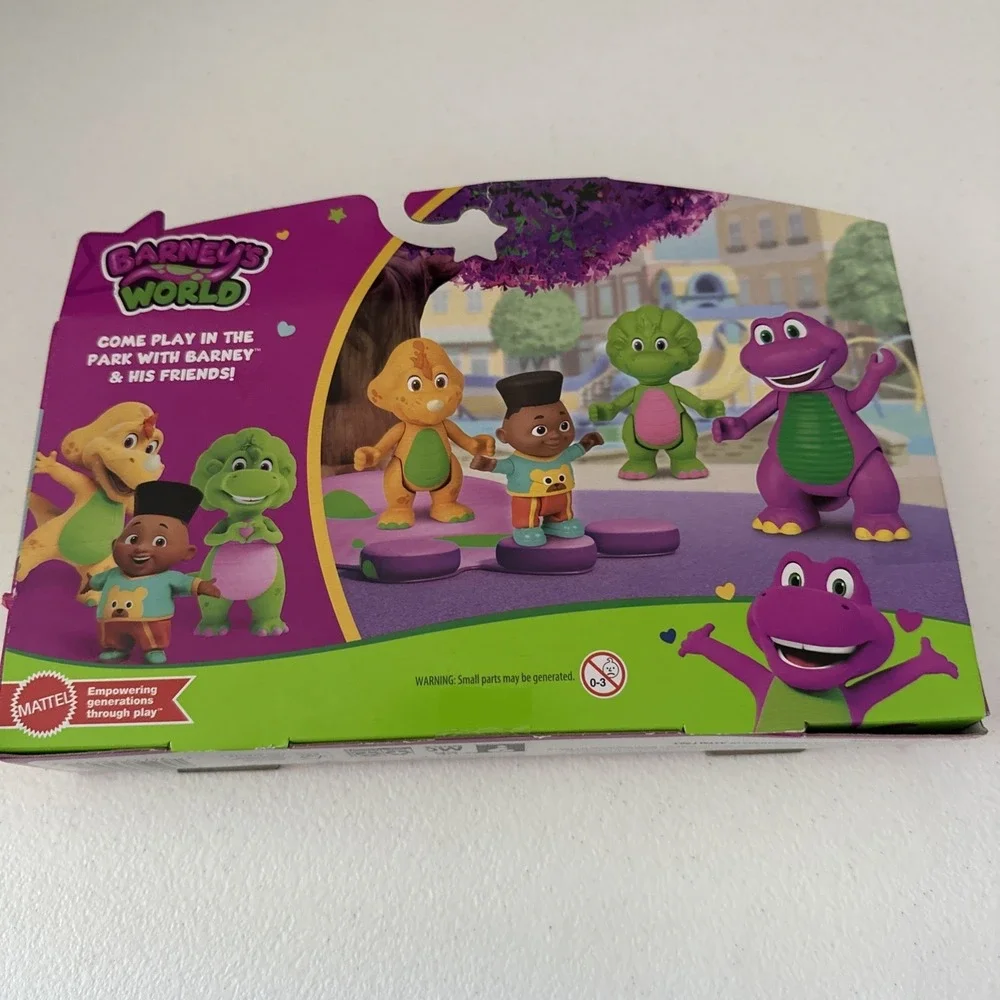Barney's Hey Friends Pack 3-Inch Figure 4-Pack Barney Baby Bop Billy & David